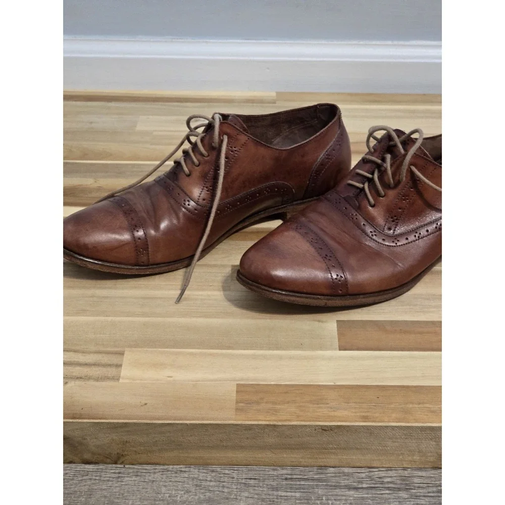 Cole Haan Men's Brown Leather Cap Toe Oxfords Shoes 8.5‎